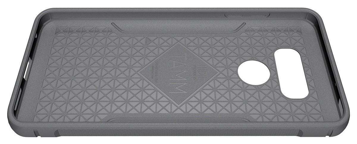 TUDIA Carbon Fiber Design Lightweight [TAMM] TPU Bumper Shock Absorption Case for LG G6 (Black)