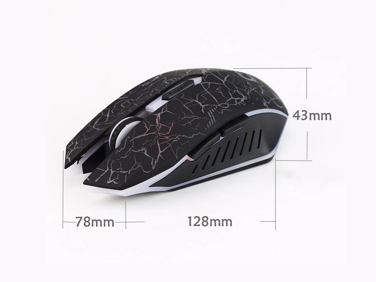 LED Wireless Gaming Mouse Rechargeable Breathing USB 2.4Ghz 2000 DPI Gamer Optical 10m Muoses for PC Desktop Laptop Computer