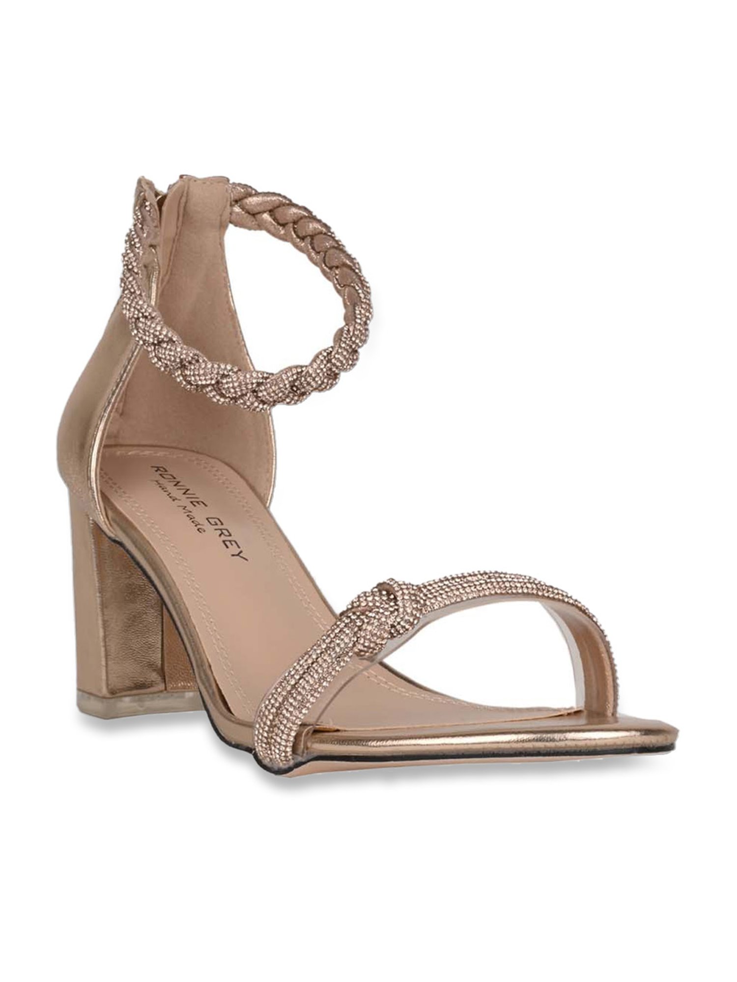 Ronnie Grey Women's Champagne Ankle Strap Sandals