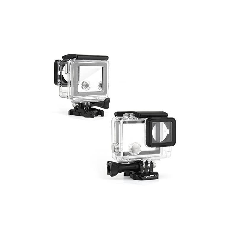 Open Protective Skeleton Housing Case with LCD Touch Backdoor for GoPro Hero 4 GoPro Hero 3 and GoPro Hero 3+ Transparent Clear