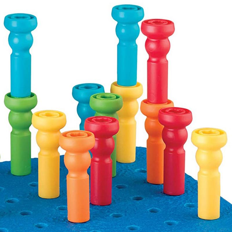 PlayMonster Tall Stacker Pegs For Building or Sorting - Package of 100