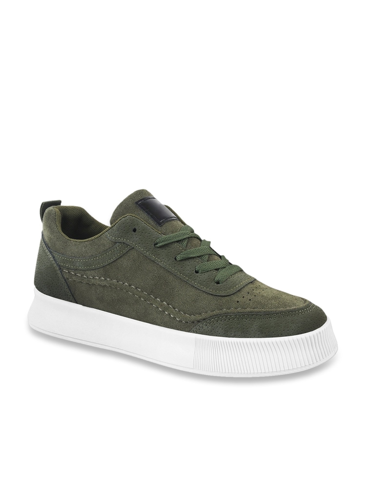 The White Pole Men's Green Casual Sneakers