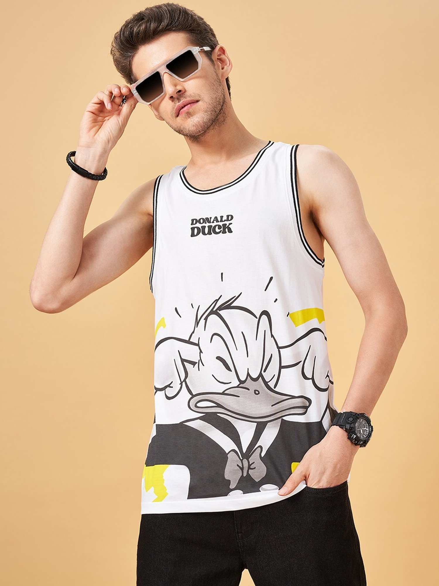 Sf Jeans By Pantaloons Marshmallow Slim Fit Printed Vest