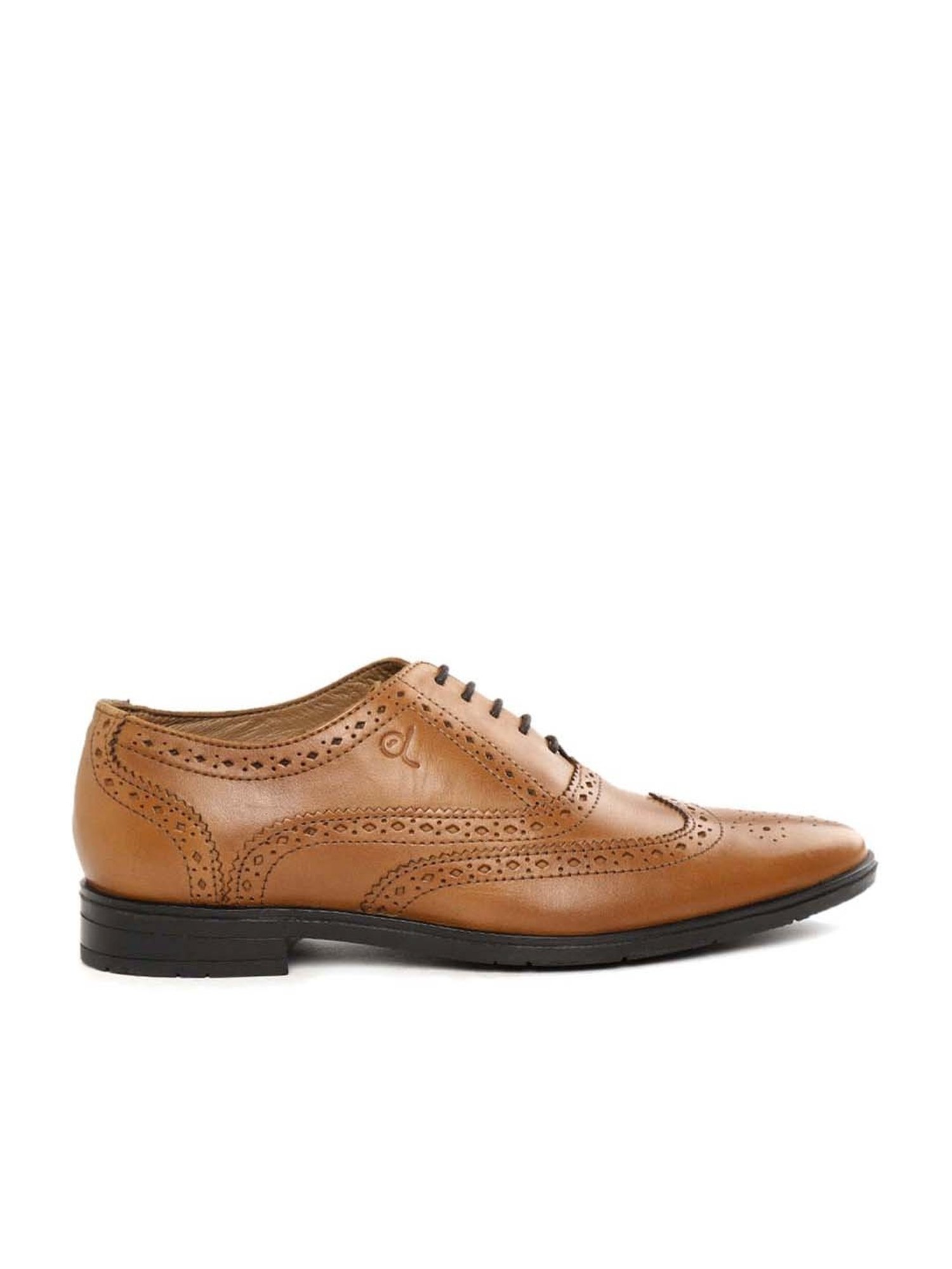 Clog London Men's Tan Brogue Shoes