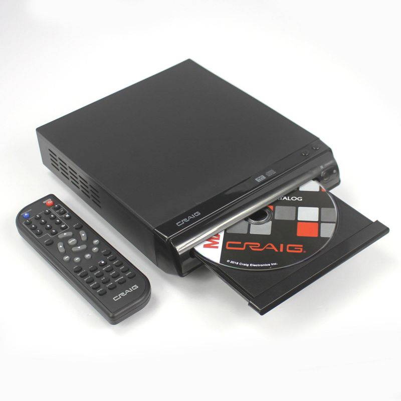 Craig Compact DVD/JPEG/CD-R/CD-RW/CD Player with Remote (CVD512a), Single