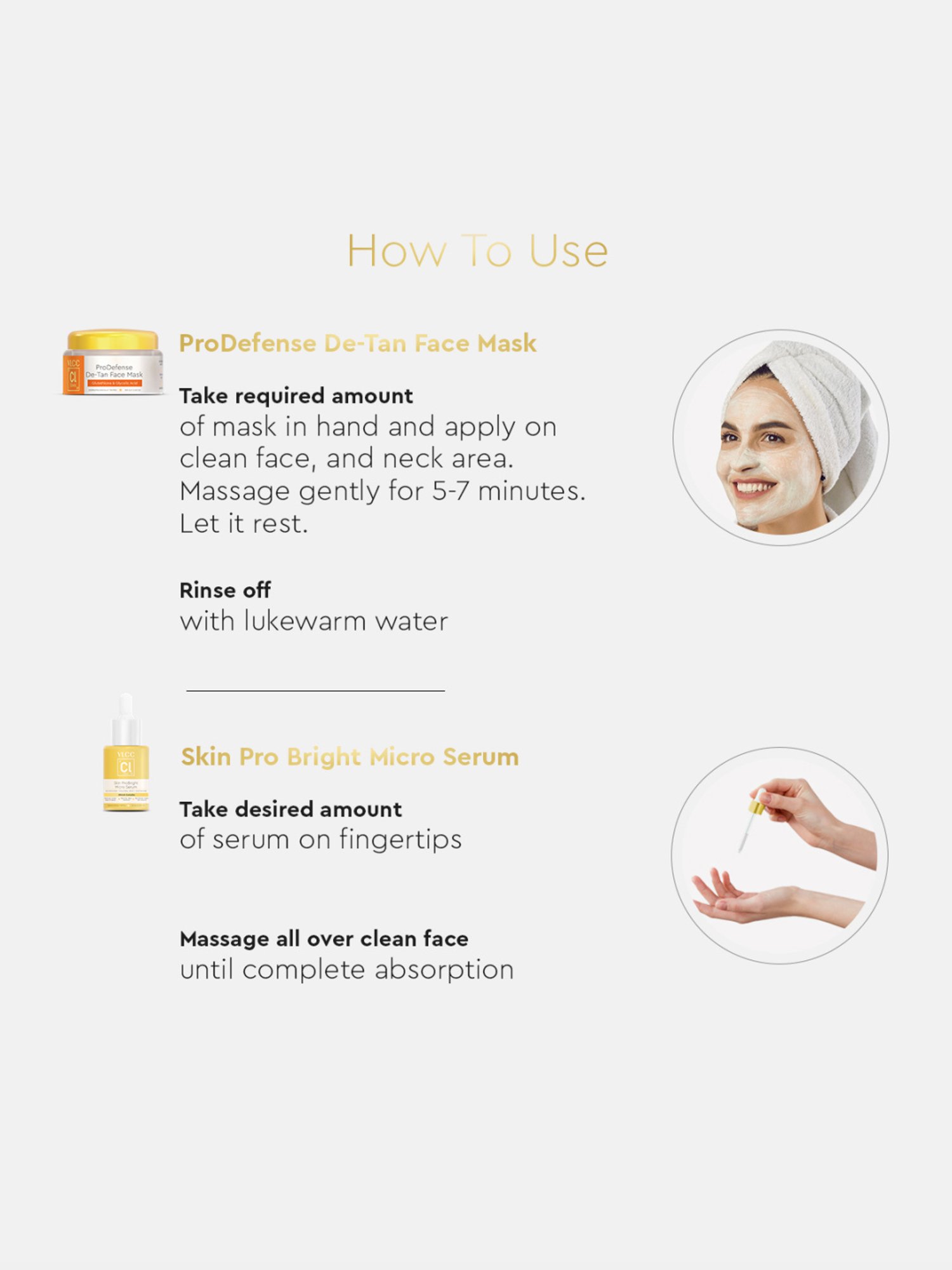 VLCC Clinic De-tan Face Mask & ProBright Micro Serum Combo