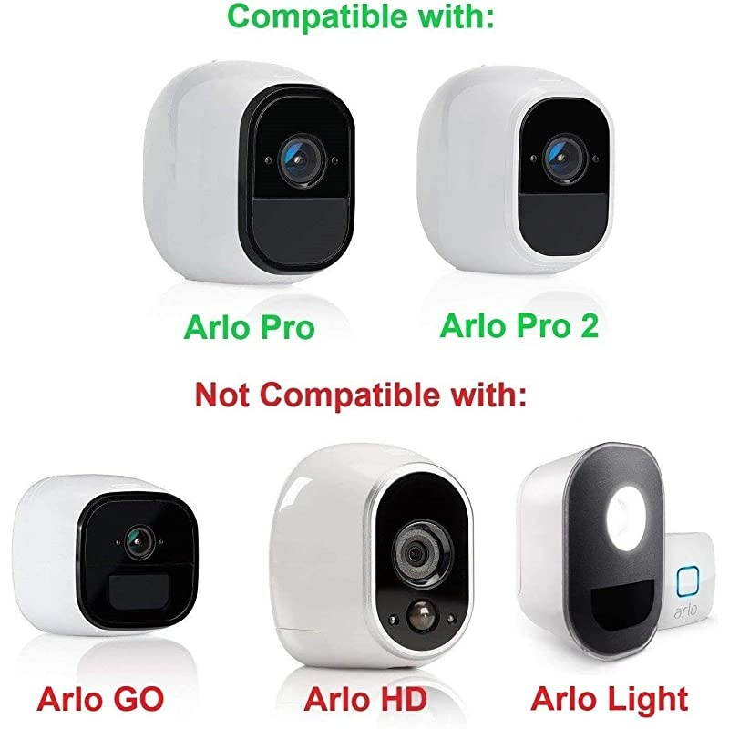 4 x Silicone Skins with sunroof Compatible with Arlo Pro & Arlo Pro 2 Smart Security - 100% Wire-Free Cameras (Black)