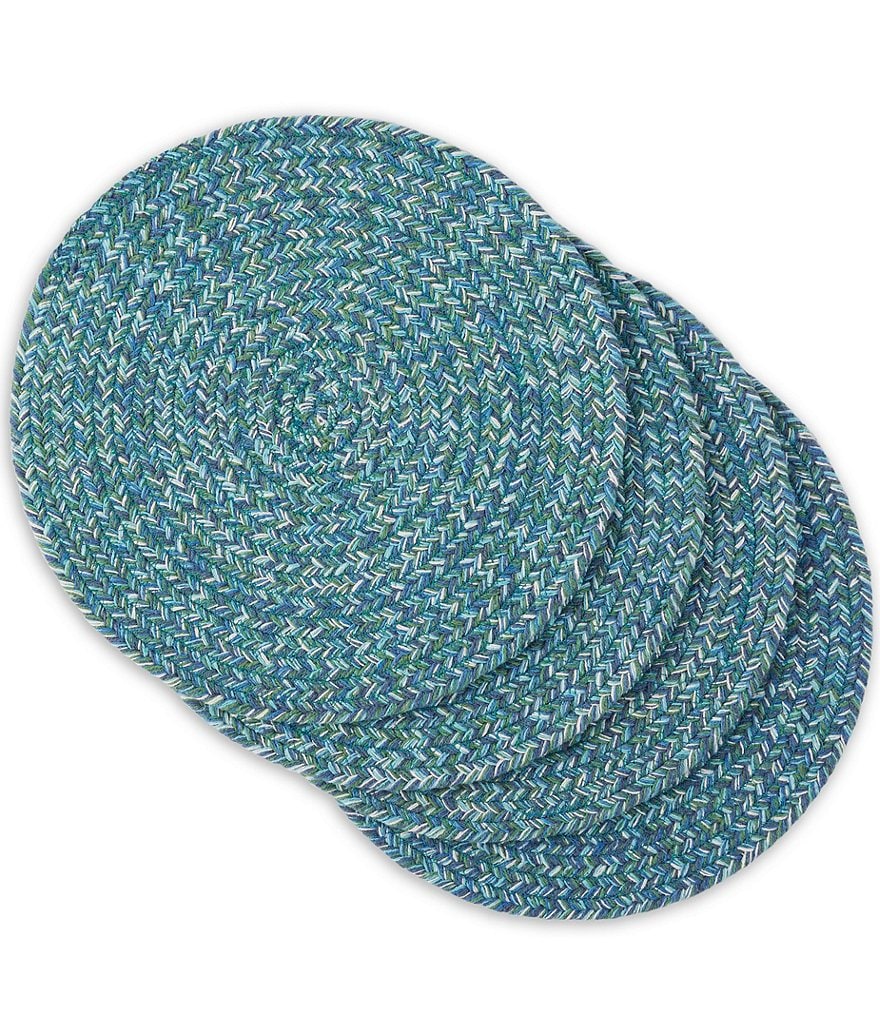 Mud Pie Blue Indigo Printed Chambray Napkins, Set of 4