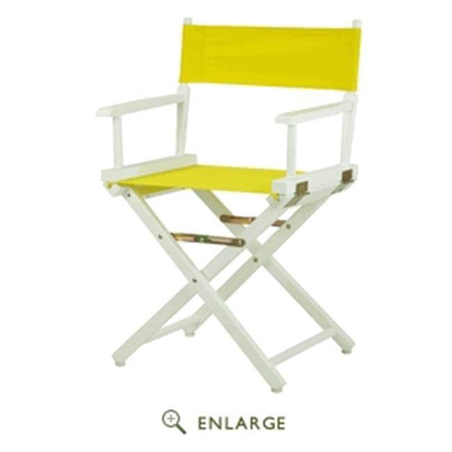 Casual Home 200-01-021-14 18 in. Directors Chair White Frame with Yellow Canvas