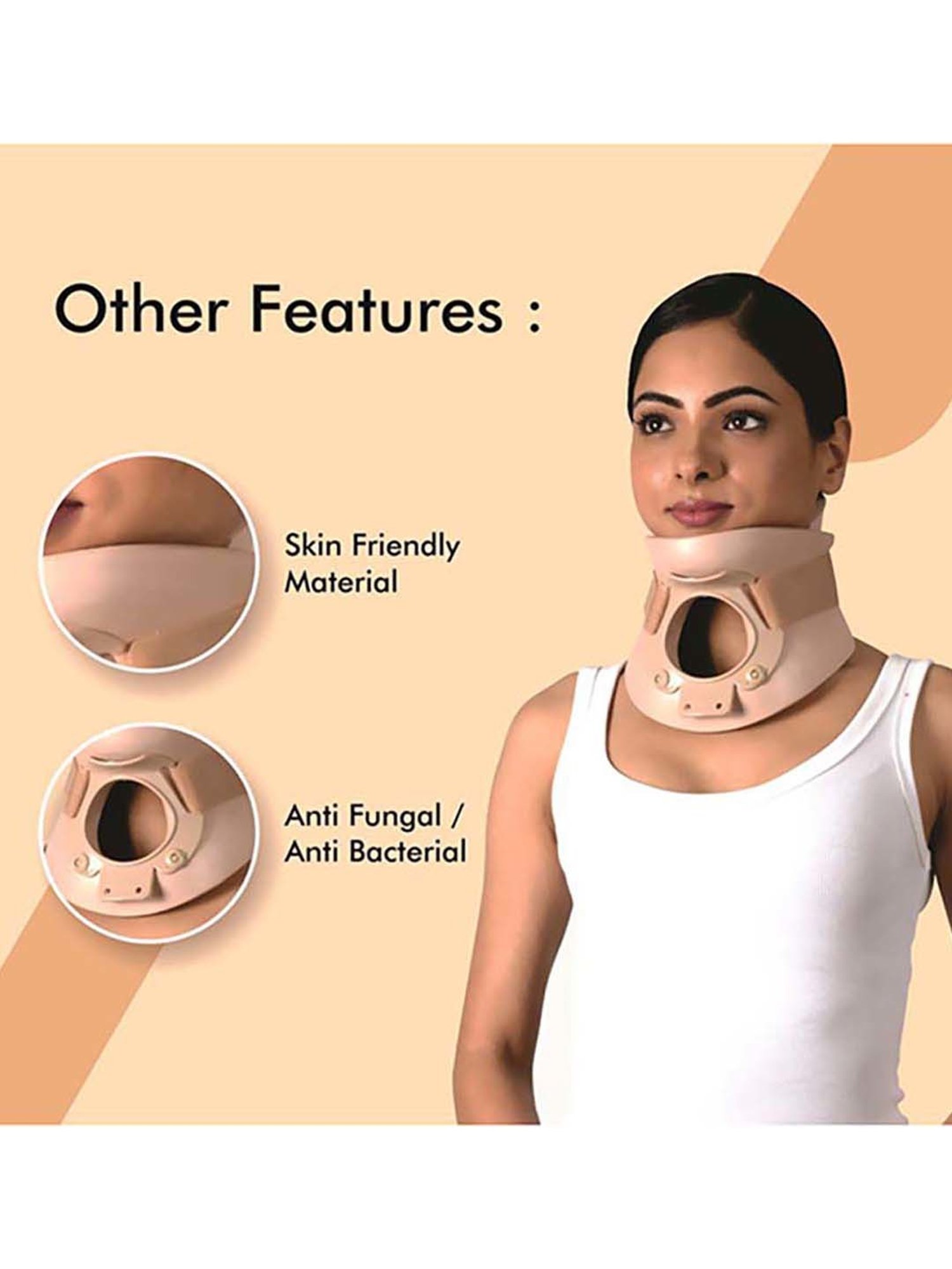 AccuSure Cervical Orthosis (Philadelphia) Ethafoam Cervical Collar - M (Beige)