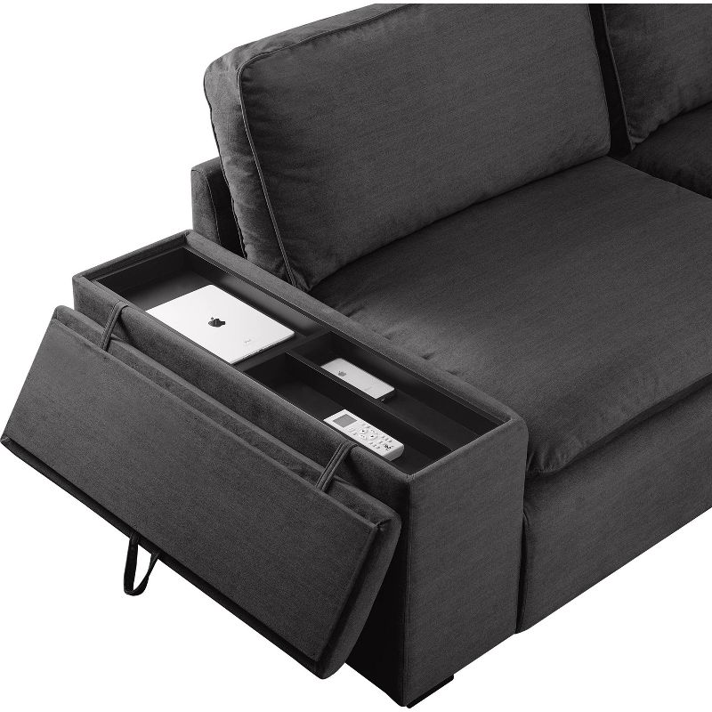 Symphony Sectional Modular Storage Sofa Charcoal - Finch