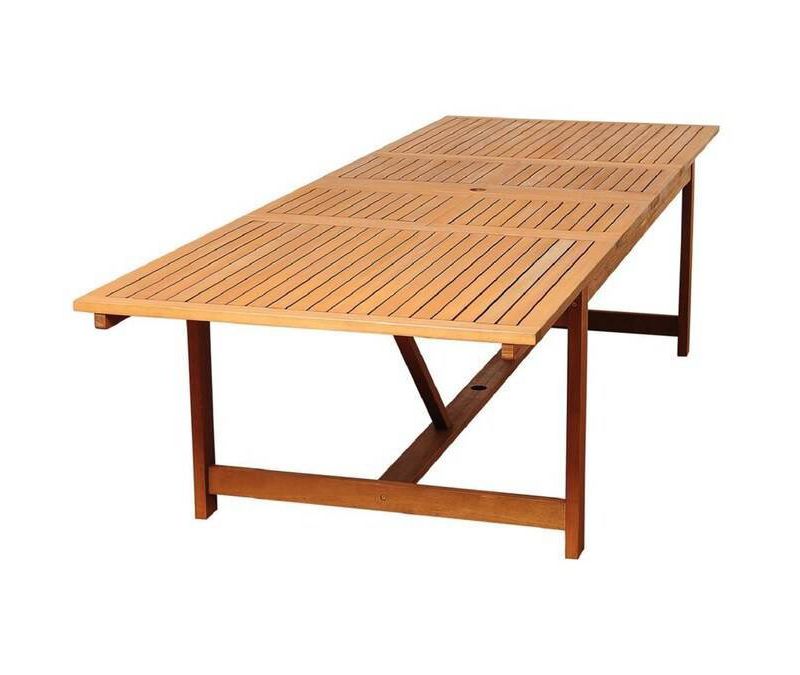 Brandon 13pc Patio Eucalyptus Wood Extendable Dining Set - International Home Miami