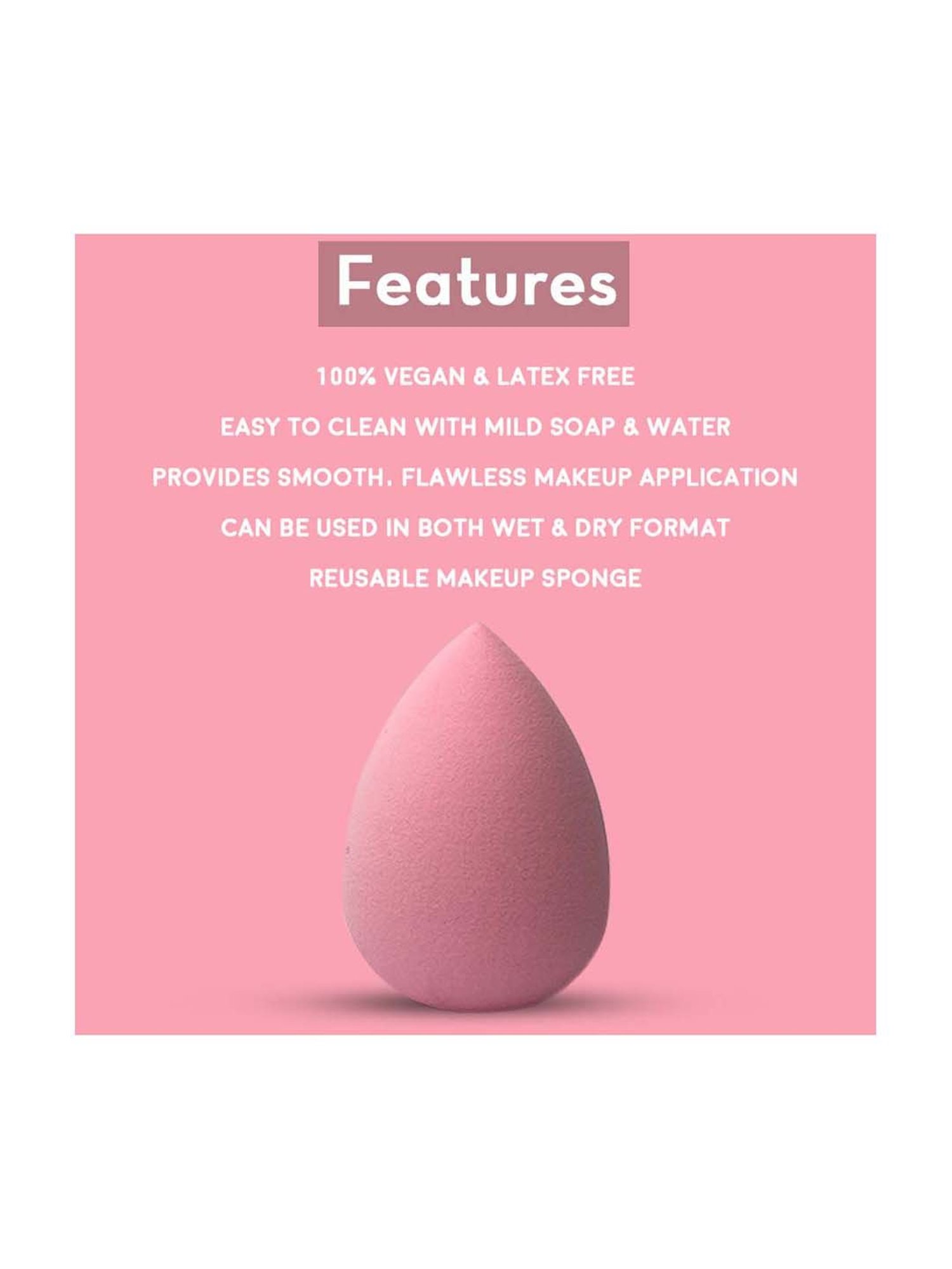 Jaquline USA Regular Beauty Blender Baby Pink - 20 gm