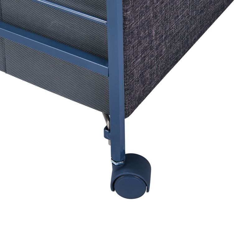 Fabric 3 Drawer Storage Dresser Chest with Caster Wheels Heather Gray - Danya B.