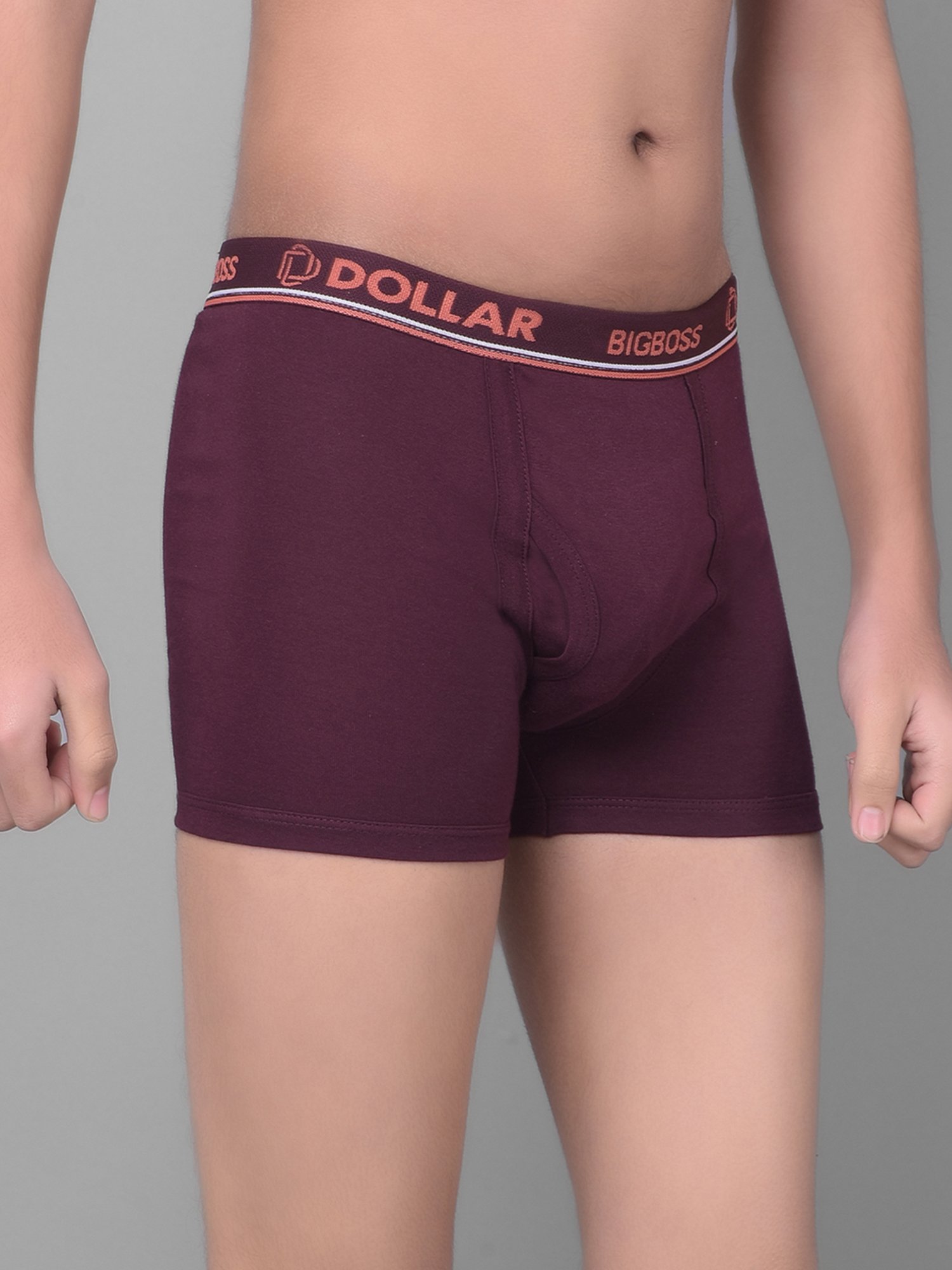 Dollar Bigboss Boys Multicolor Solid Trunks (Pack Of 4)
