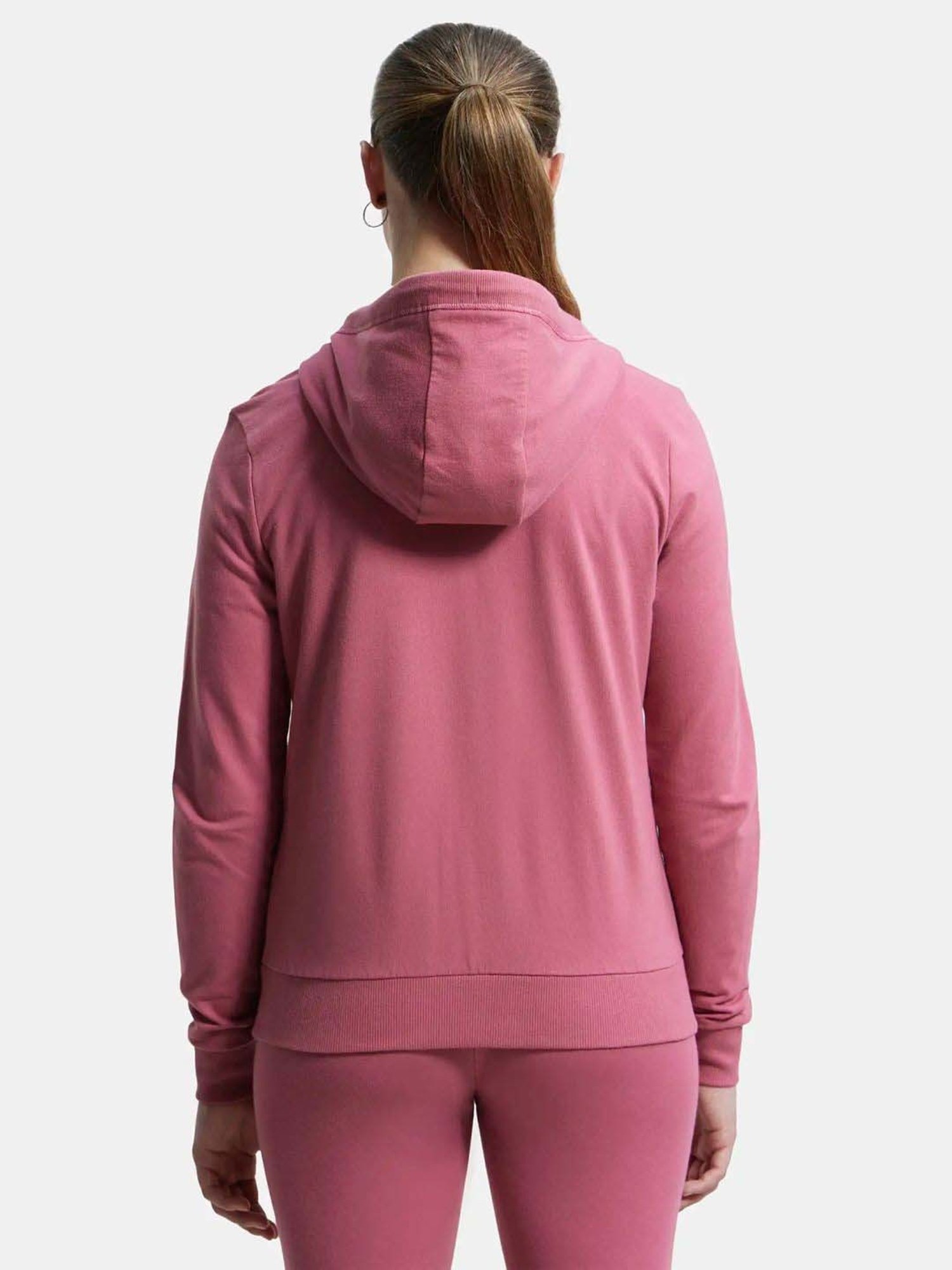 Jockey AW30 Women's Super Combed Cotton French Terry Fabric Hoodie Jacket with Side Pockets