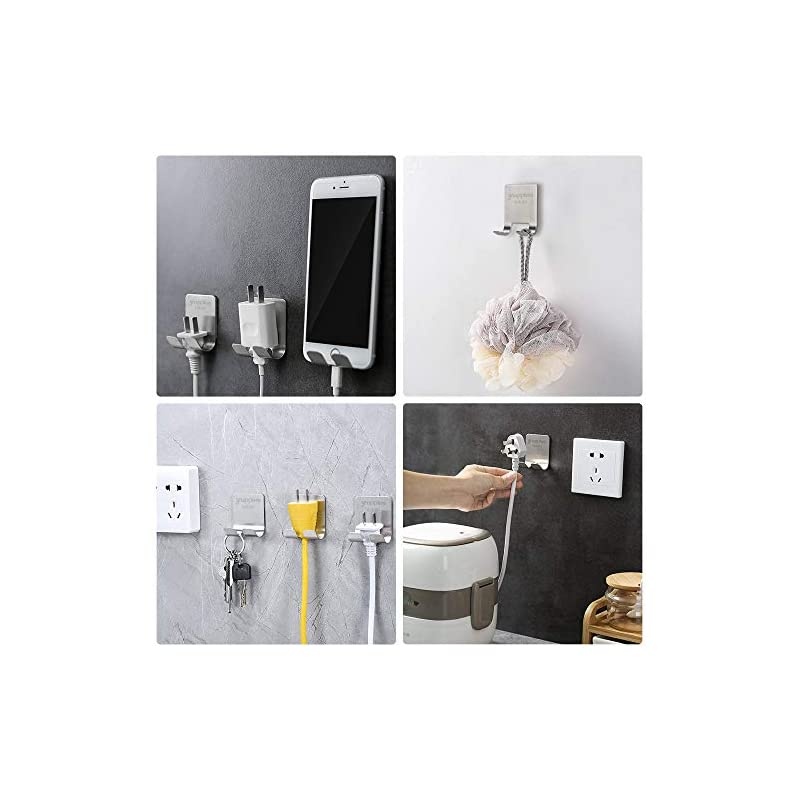 Holder for Shower, Shaver Hook Robe Towel Coat Hook, Waterproof Self Adhesive 304 Stainless Steel Multi Purpose Hooks (Holder and Case)