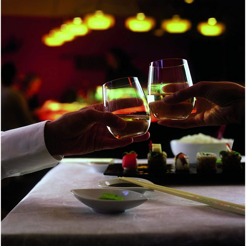 Riedel 0414/05 O Wine Collection Chardonnay/Viognier Stemless Fine Crystal Tumbler Drinking Glass Set, 11.3 Ounces, (2 Pack)