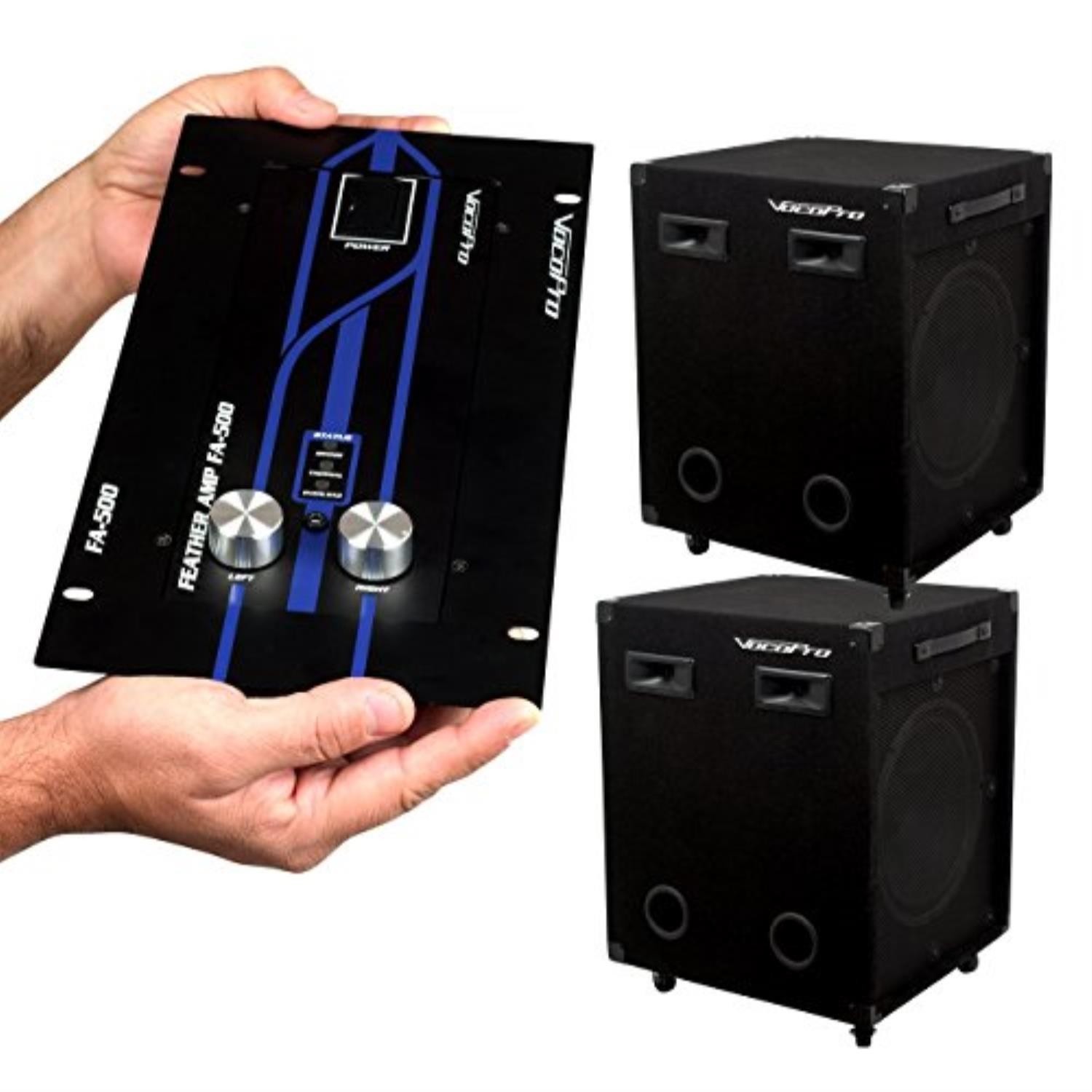 Vocopro EVENTMAN230 Two Powered 2-way 15-in P.a. Vocal Speaker W/eminence Drivers