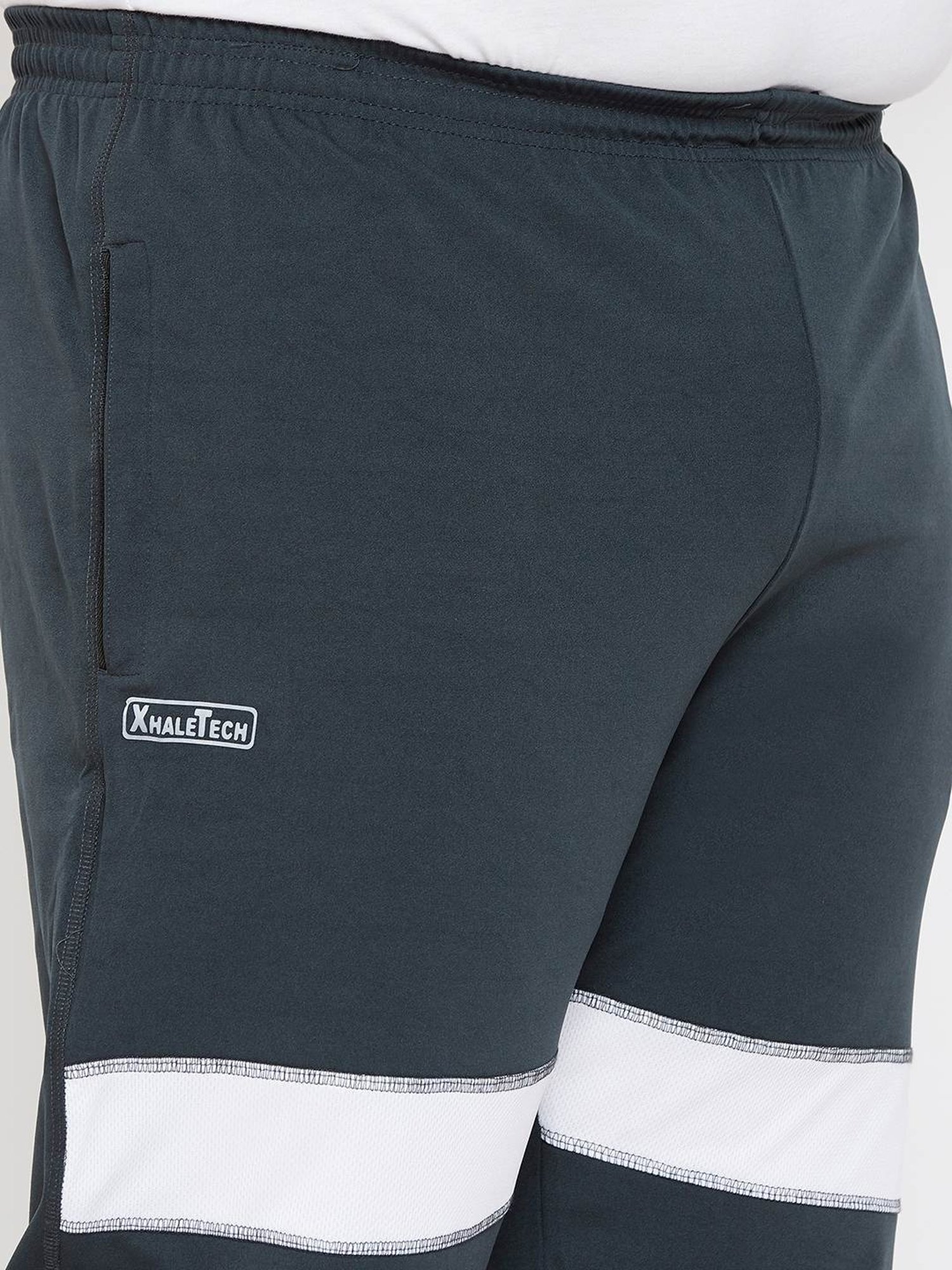 Bigbanana Teal Regular Fit Striped Trackpants