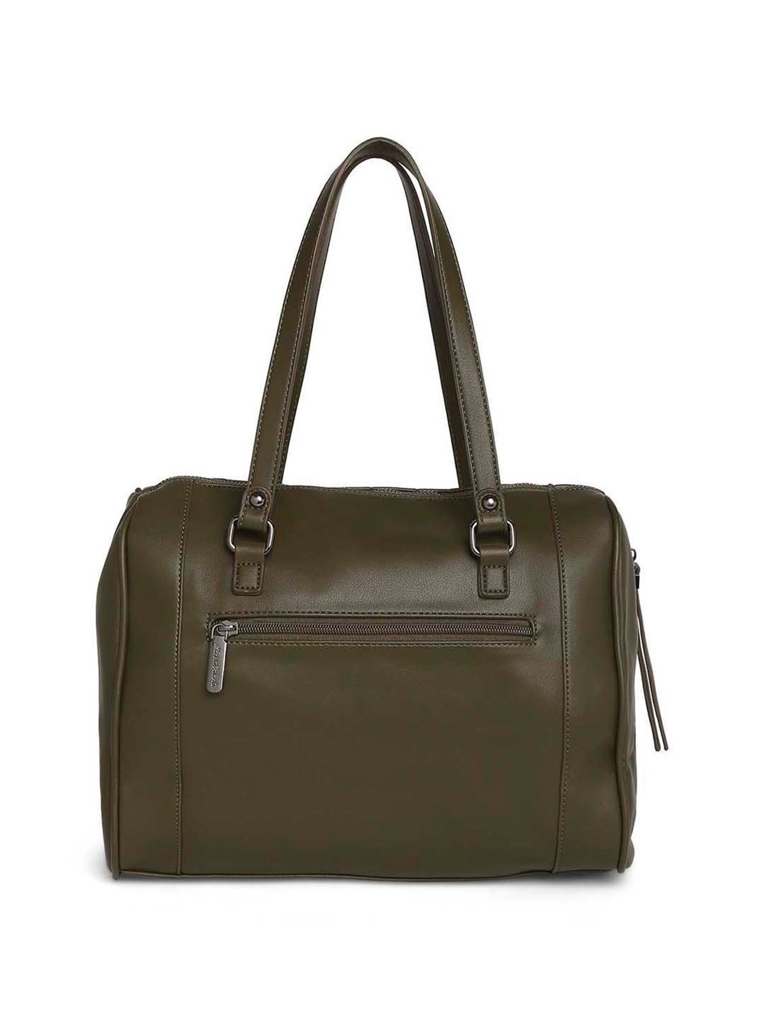 Marina Galanti Olive Quilted Medium Bowler Bag