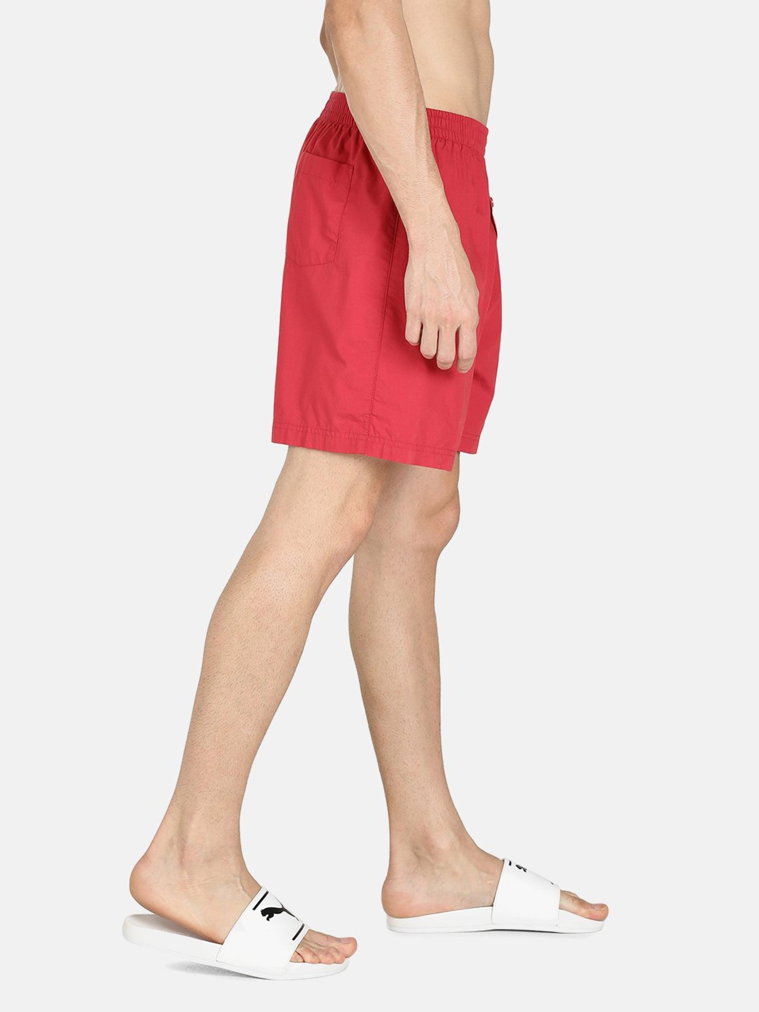 Puma Basic Red Cotton Regular Fit Printed Boxers