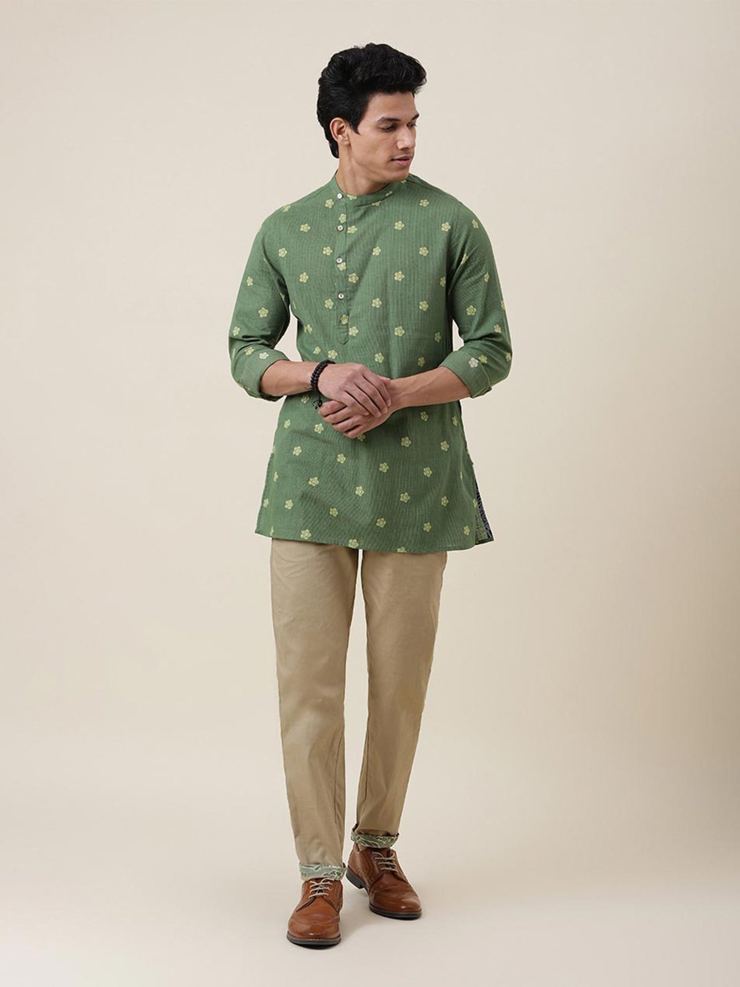 FabBasics by Fabindia Beige Regular Fit Ethnic Pants