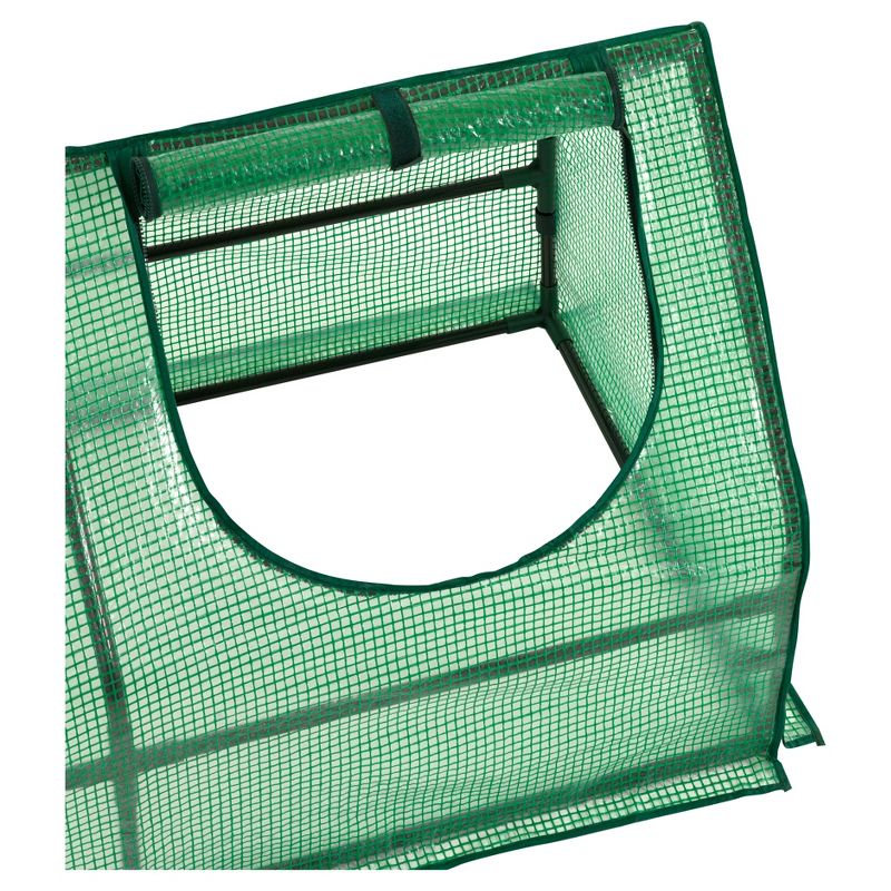 Compact Outdoor Seed Starter Greenhouse Cloche With Pe Protection Cover For Protected Gardening - Green - Ogrow