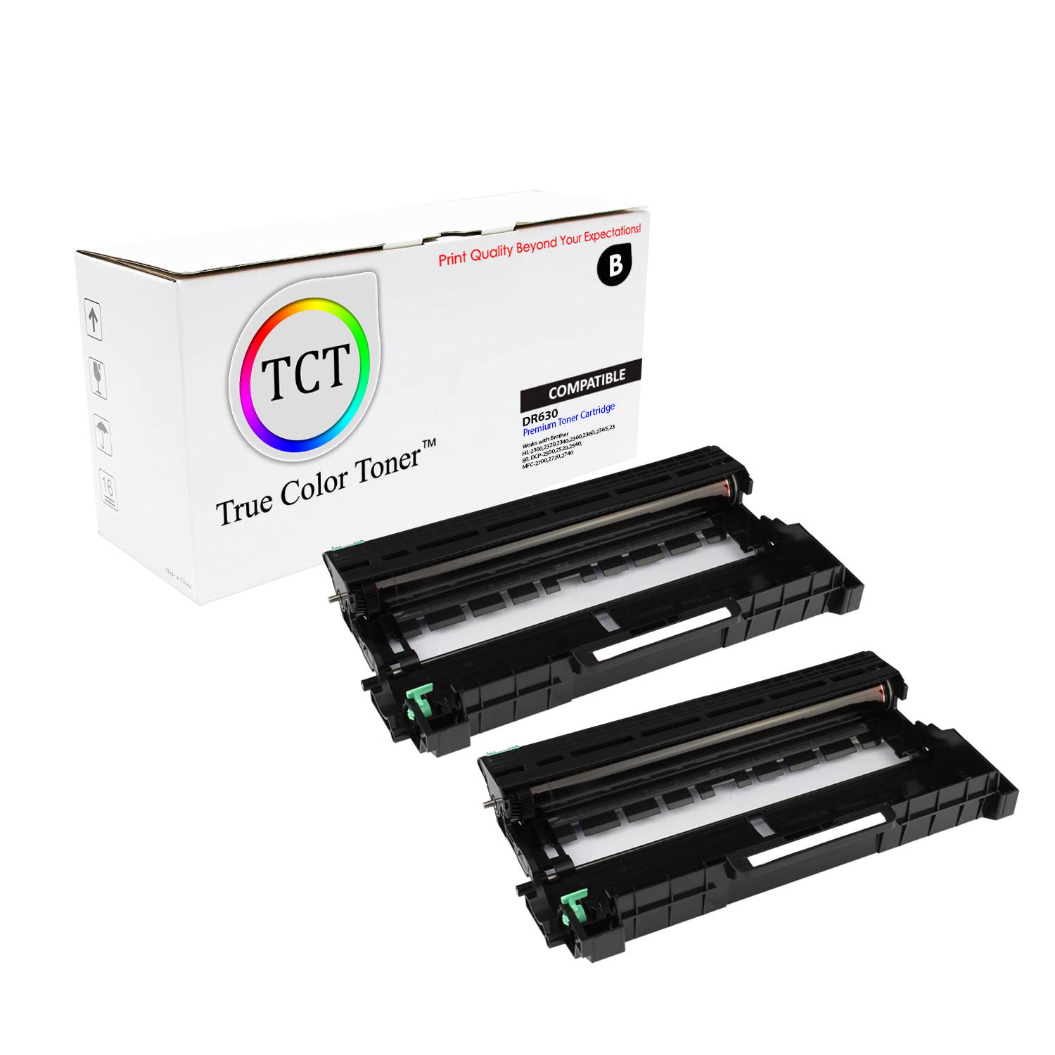 TCT Premium Compatible Toner Cartridge Replacement for Brother TN-660 TN660 Black High Yield works with Brother HL-L2340DW, MFC-L2700DW L2740DW, DCP-L2520DW L2540DW Printers (2,600 Pages) - 4 Pack