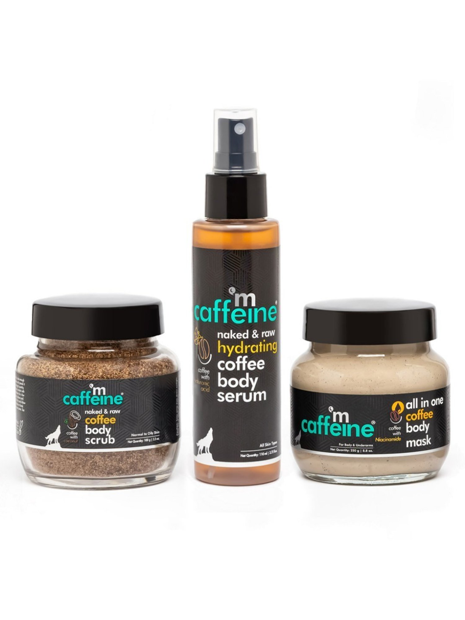 mCaffeine Coffee Face Moisturizer and Body Lotion for Complete Winter Care Combo