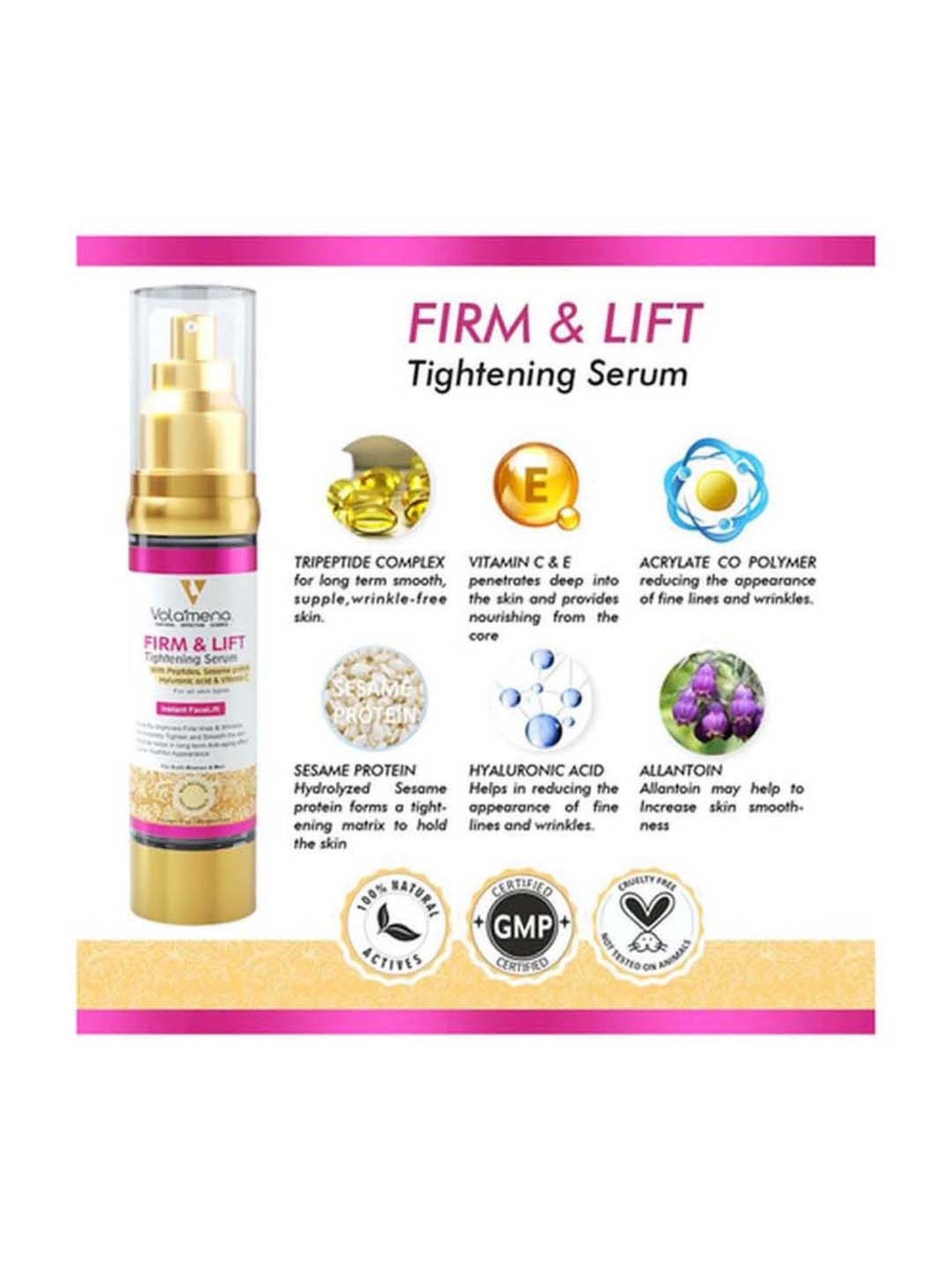 Volamena Firm And Lift Skin Tightening Serum - 50 ml