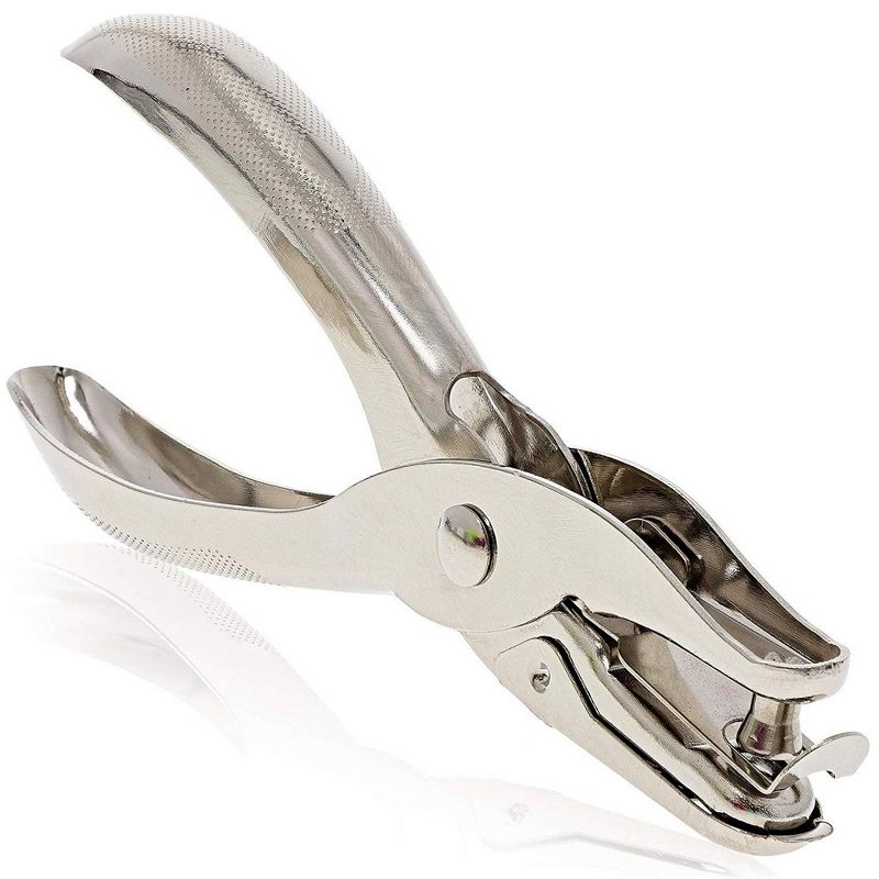 Juvale 4-Pack Handheld Single Metal Hole Puncher for Paper, 5.1 x 2.28 x 0.39 in