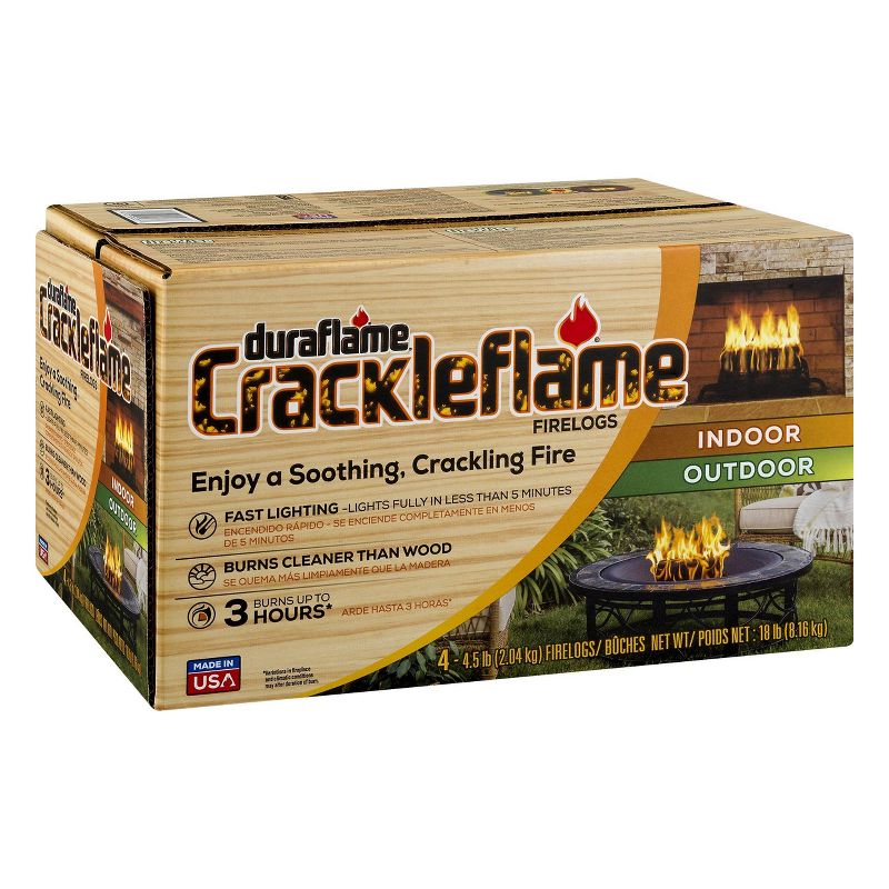 Duraflame 4pk 4.5lb Crackleflame Firelog
