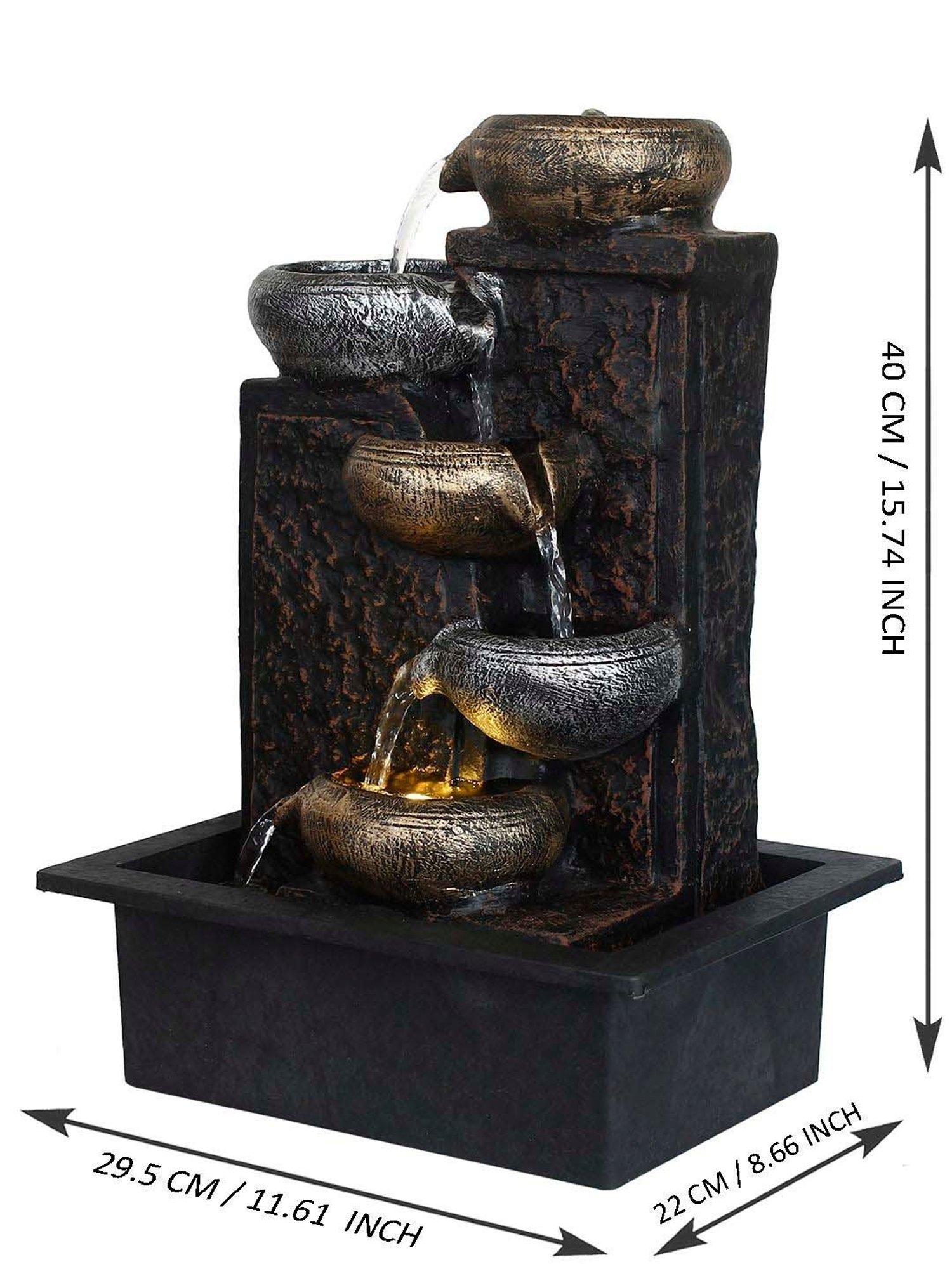 Tayhaa Brown Resin Fiery Tiger Head Showpiece