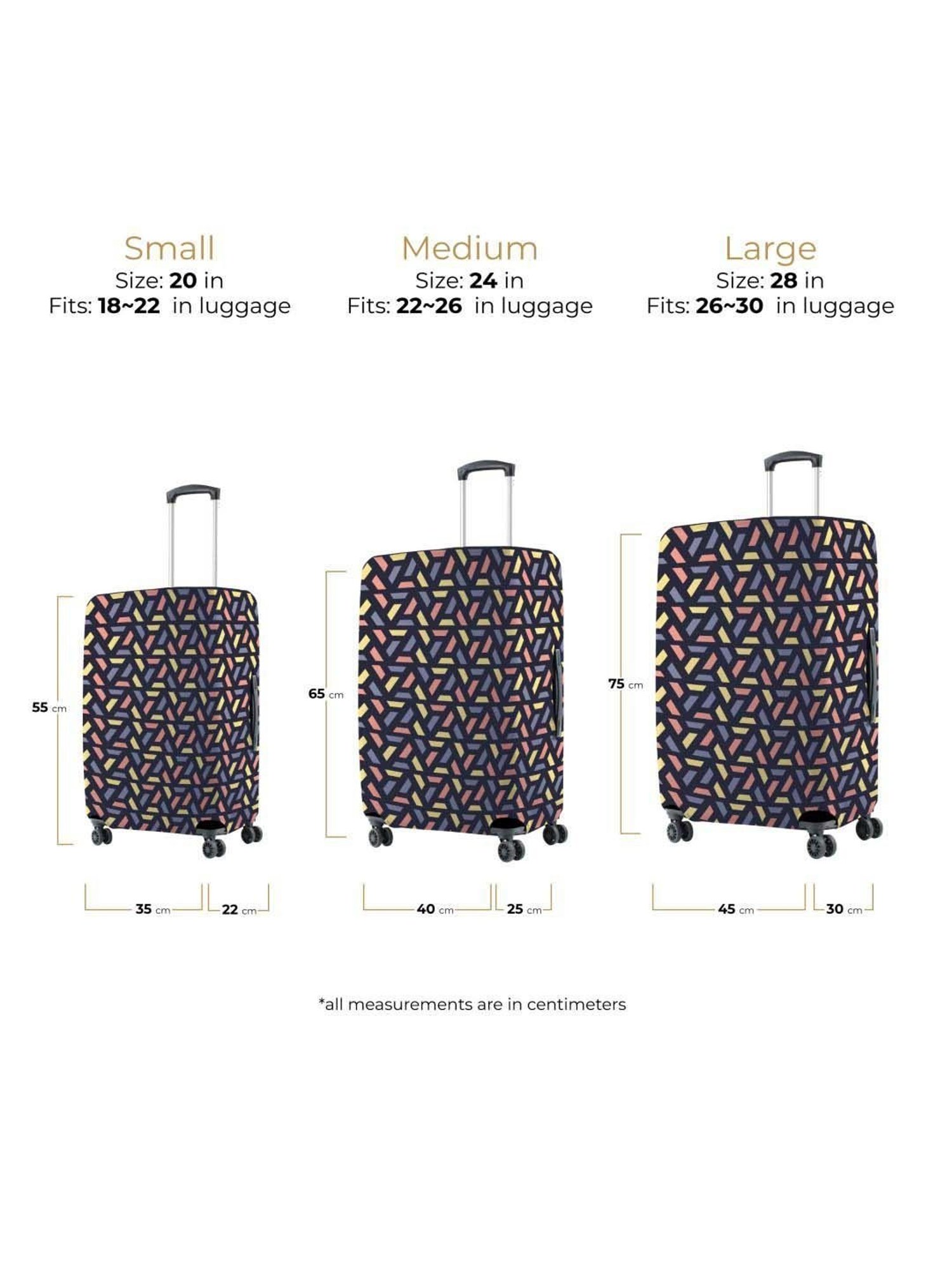 Nasher Miles Polyester 65 cm (24 Inch) Medium Protective Luggage Cover - Yellowcells Design