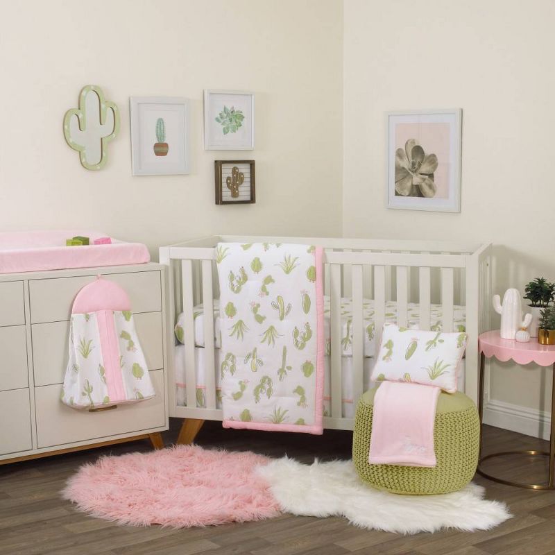 NoJo Dreamer Cactus Nursery Crib Bedding Set - 8pc