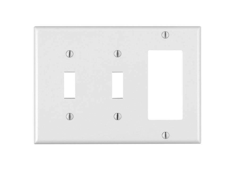 Leviton Wht 2T Rocker Wallplate 005-80421-00W Unit: EACH