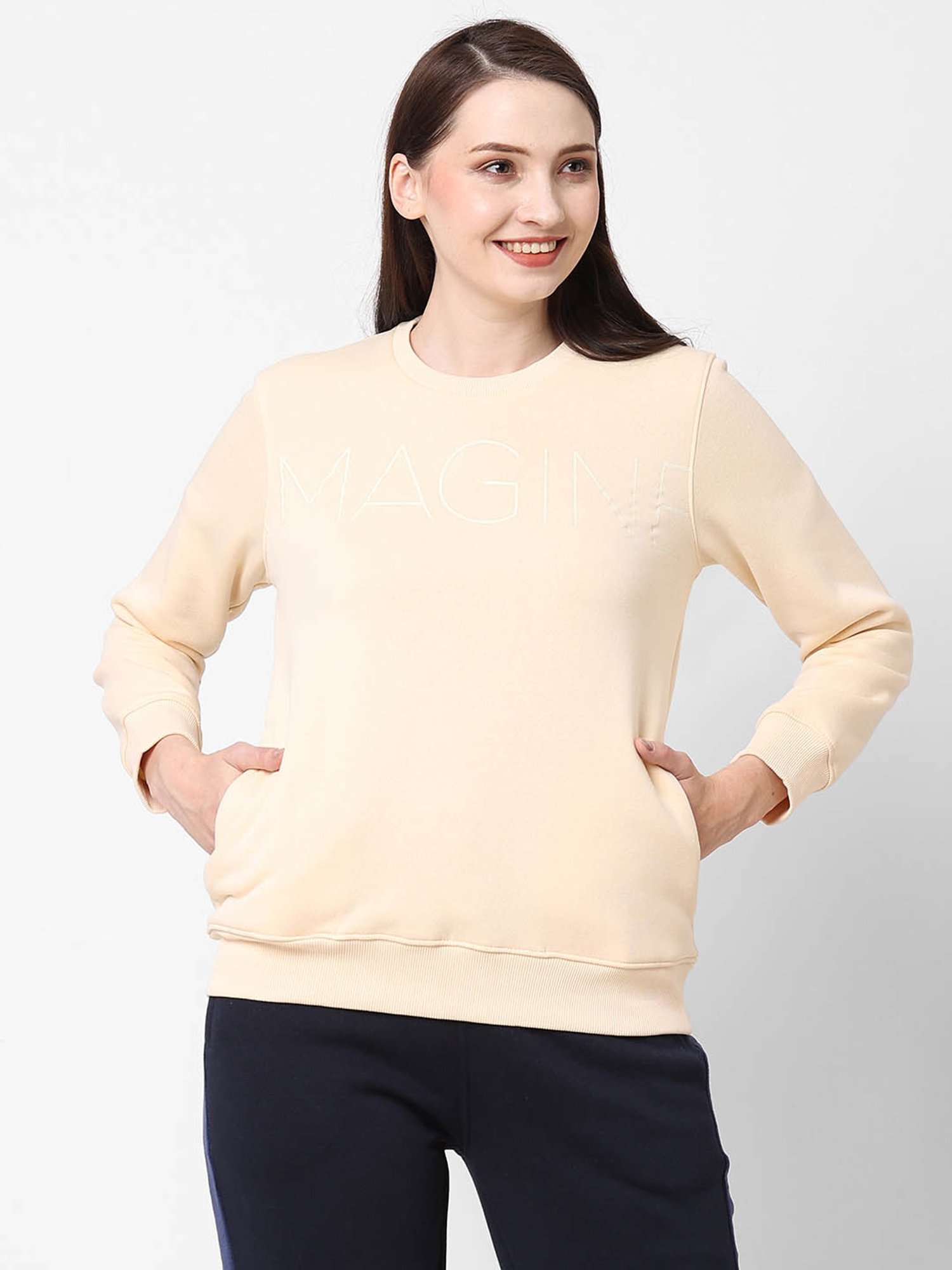 Sweet Dreams Vannila Cream Regular Fit Sweatshirt
