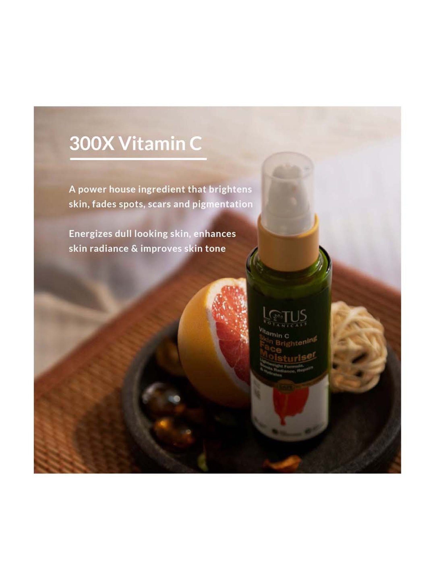 Lotus Botanicals Vitamin C Skin Brightening Face Moisturiser - 45 gm