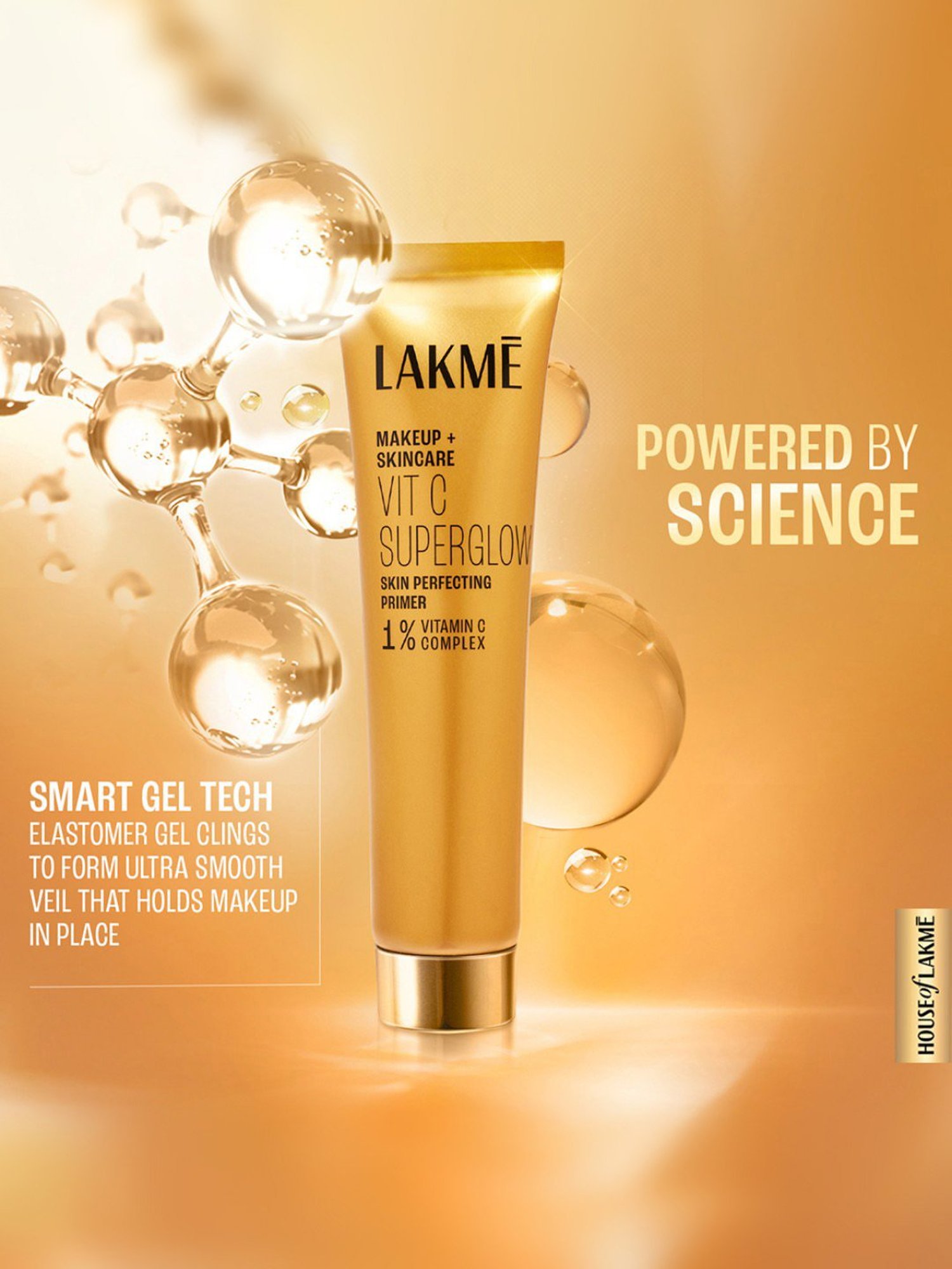 Lakme Makeup + Skincare Vit C Superglow Skin Perfecting Primer - 30 gm