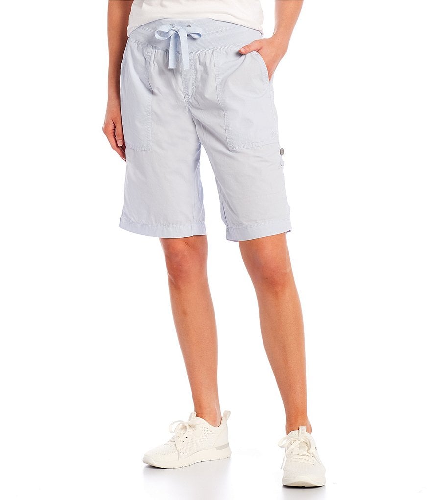 Marc New York Paperbag Waist Sueded Jersey Drawstring Shorts