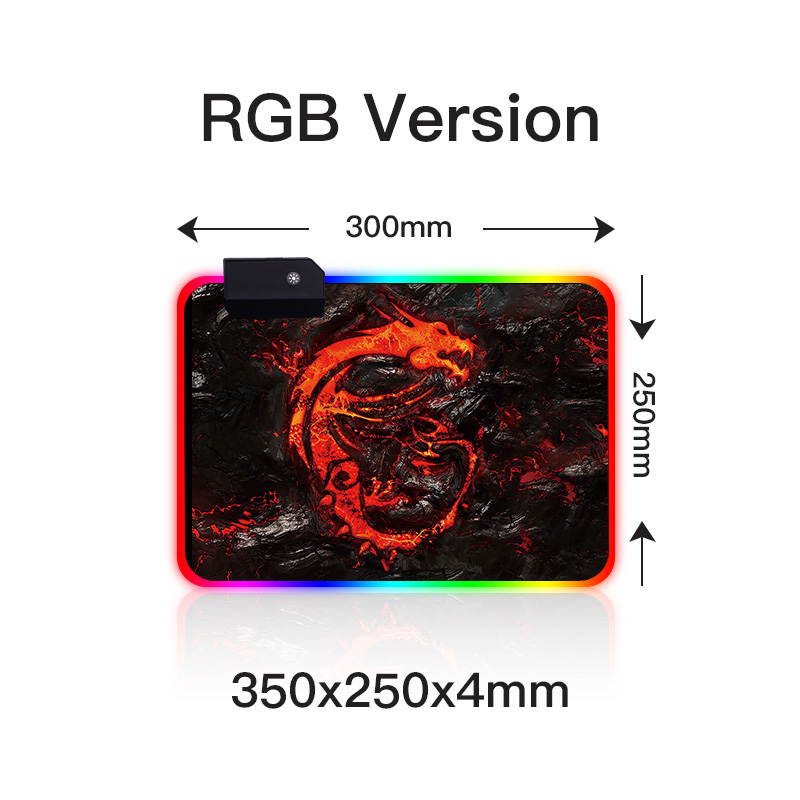 RGB LED Gaming Mouse Pad Esports Player Non-slip Color Mousepad