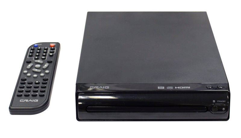 CRAIG CVD401A Compact HDMI DVD Player with Remote in Black