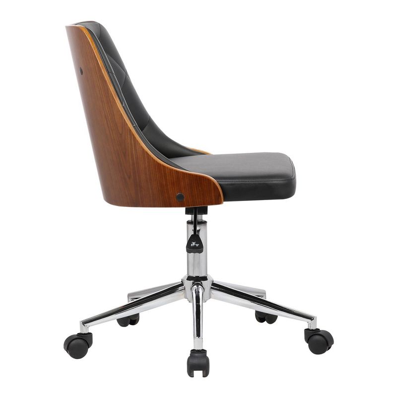 Montclair Mid-Century Office Chair Chrome/Black - Armen Living