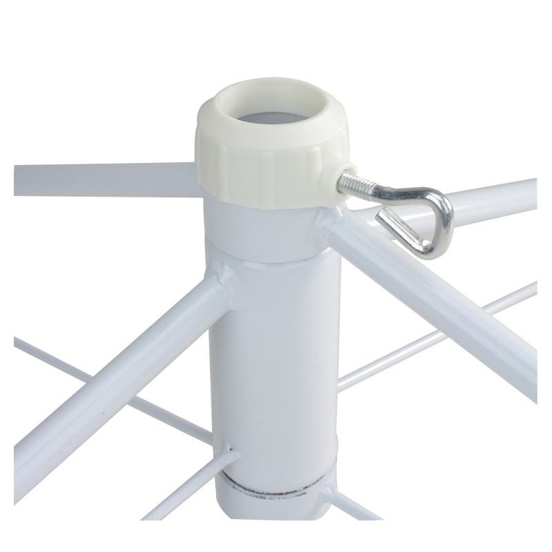 Lakeside 48" Snowy Burlap Christmas Tree Skirt with Doily Cloth