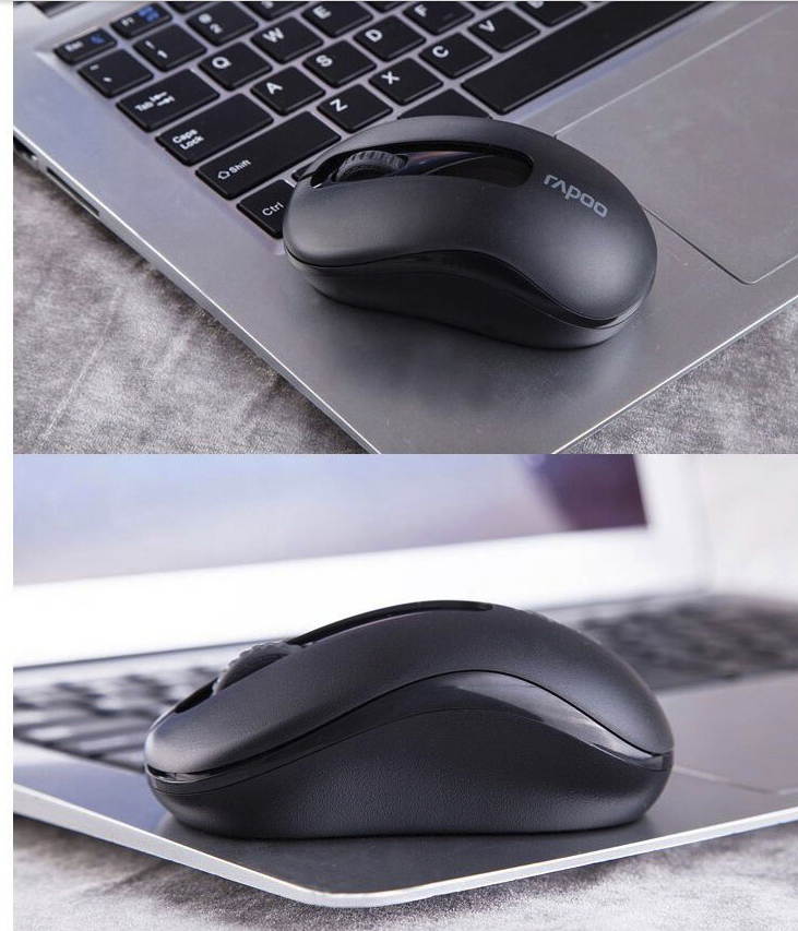 Rapoo M217 White Ergonomic Design Silent Wireless Mouse for Home and Office, Plug, and Use, High Compatibility, Support PC and Laptop, Game-based Chip, Shipped With Big Mouse Pad