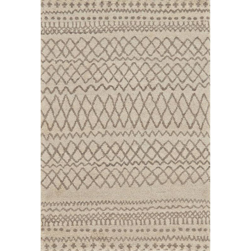 2'X3' Geometric Design Knotted Accent Rugs Natural/Ivory - Weave & Wander