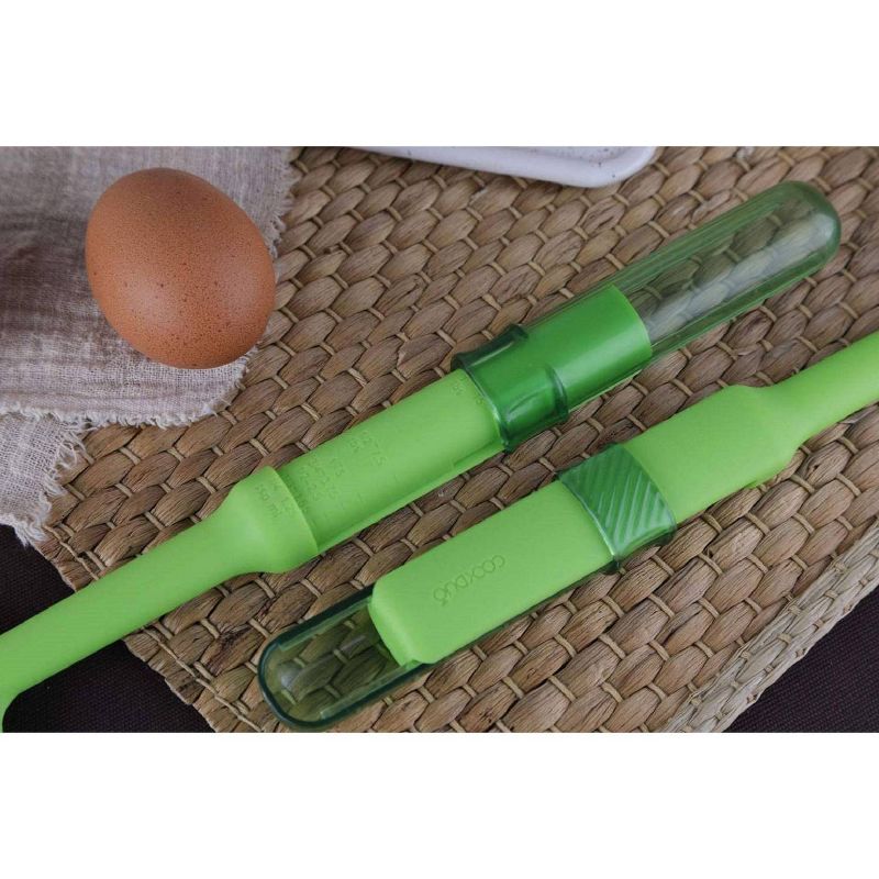 Cookduo Mix & Measure Spoon - Silicone Spoon with Adjustable Measuring Spoon FDA