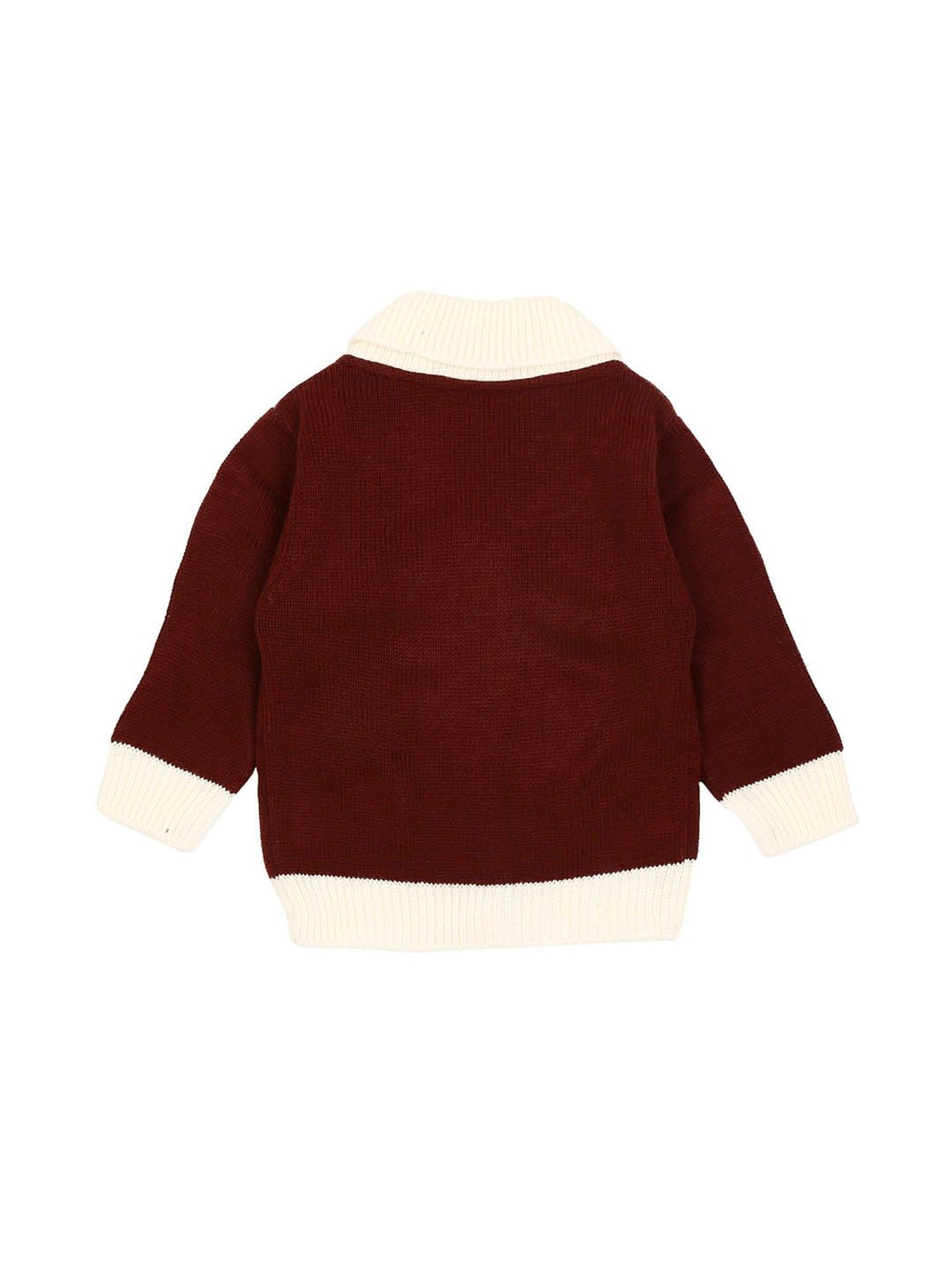 MINIKLUB Girls Green Self Design Full Sleeves Sweater