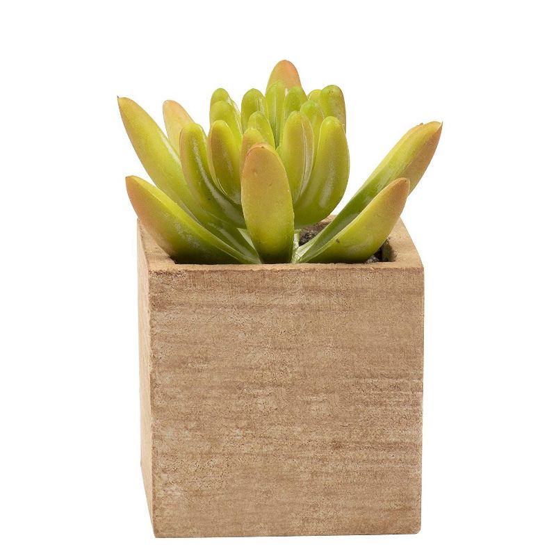 Juvale 6 Pack Small Artificial Succulent Plants Faux Potted Decor, 2 x 2 x 3.7 in
